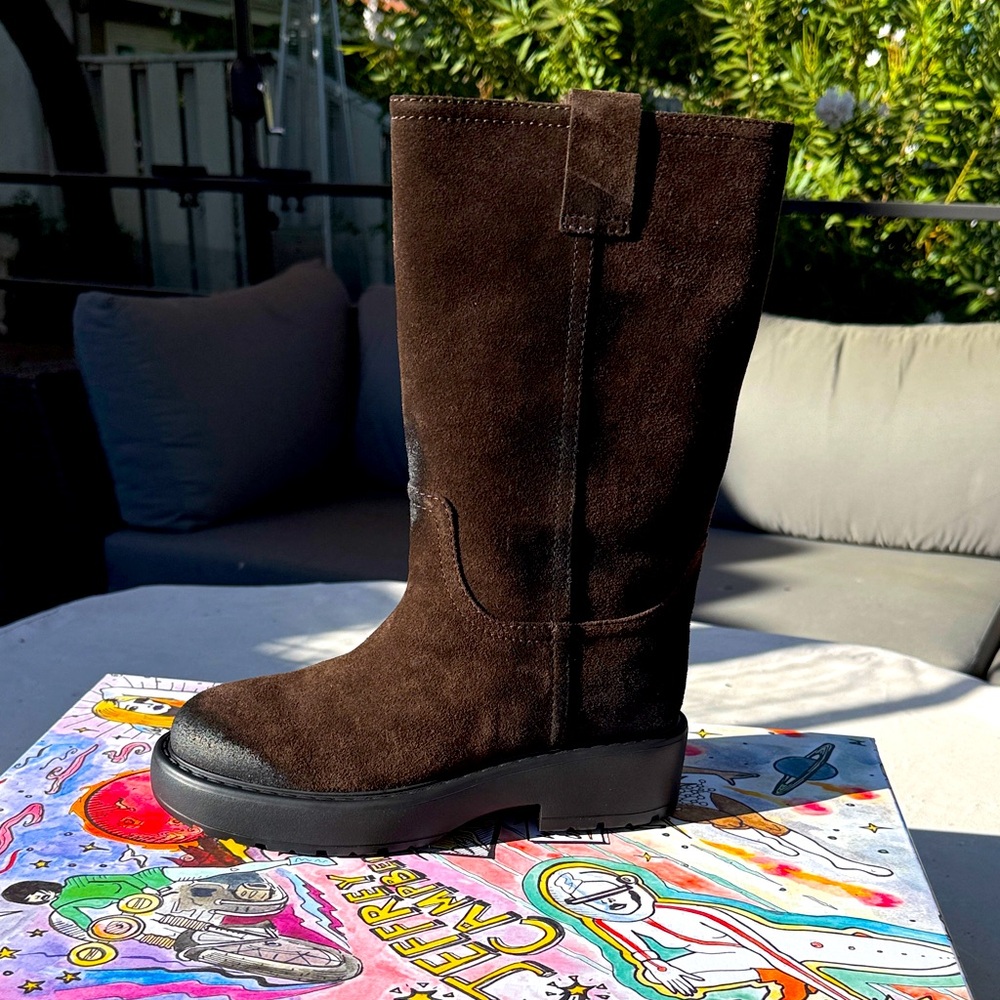 Brown Suede Boots